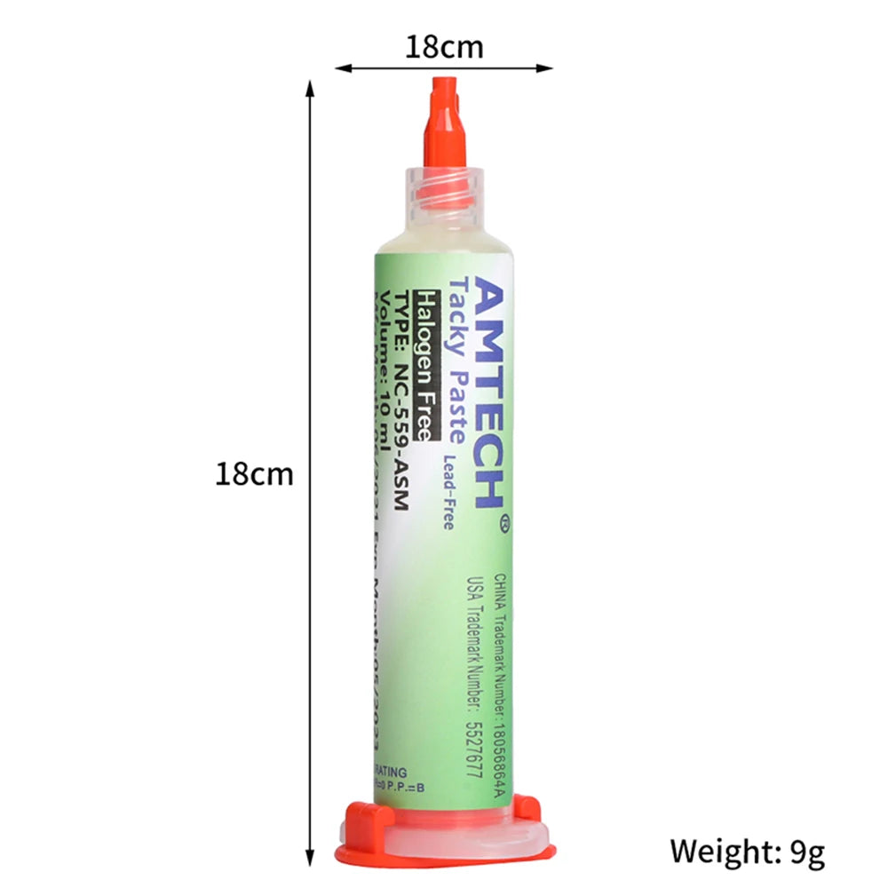 Solder Flux Nc 559 Flux Welding Flux 10ml Syringe Flux Tacky Soldering Flux for Electronics,For BGA,SMD,USB Socket Repairing