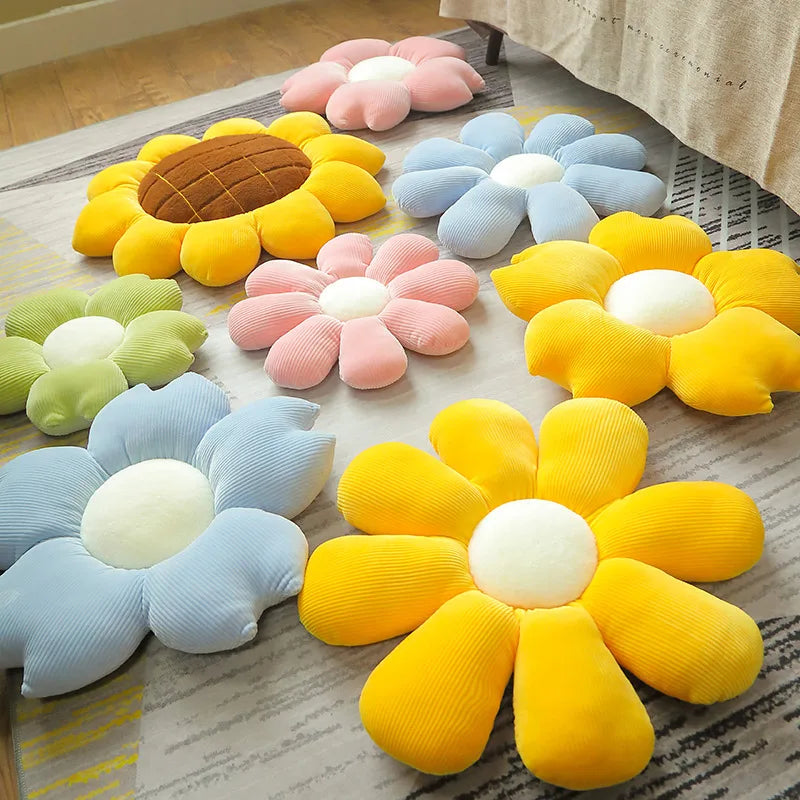 Daisy Pillow Flower Shaped Pillows Plush Decorative Throw Pillows for Sofa Couch Bed