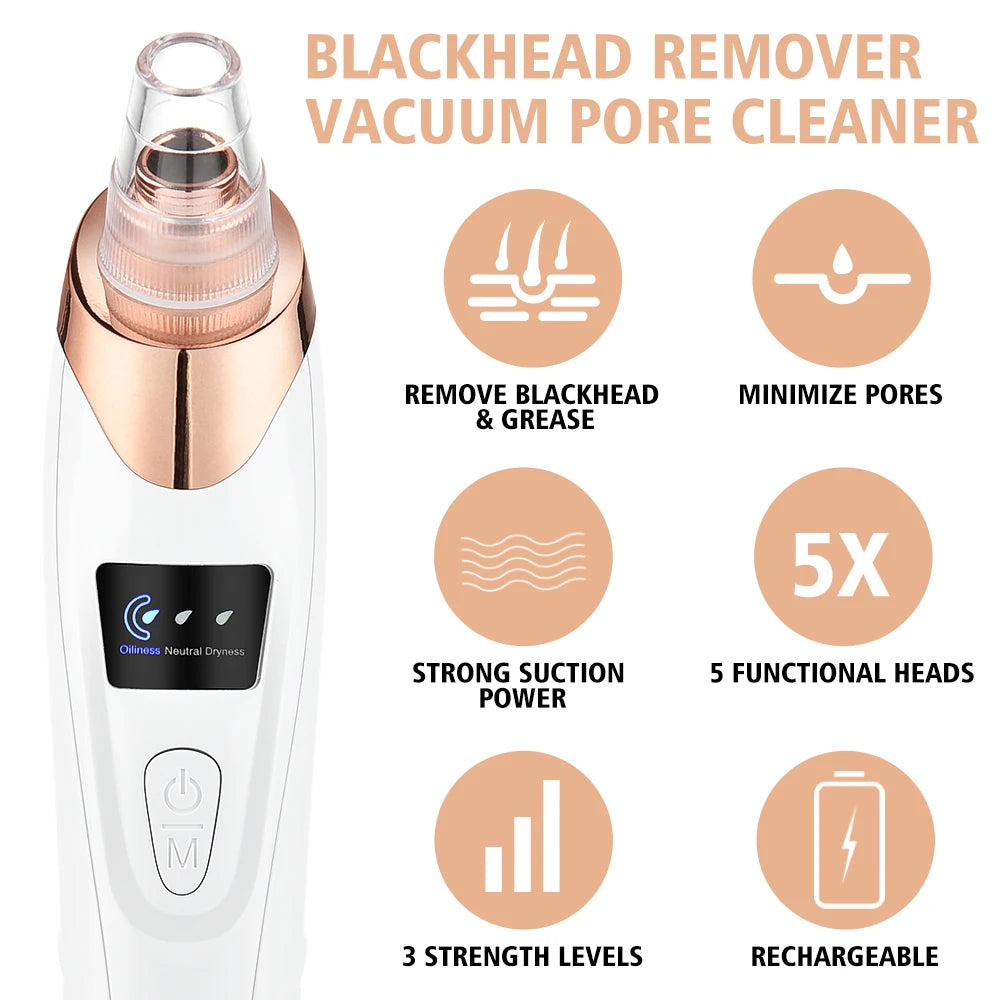 Blackhead Remover Tools Electric Pore Vacuum Extractor for Face Acne Whitehead Removal Tool