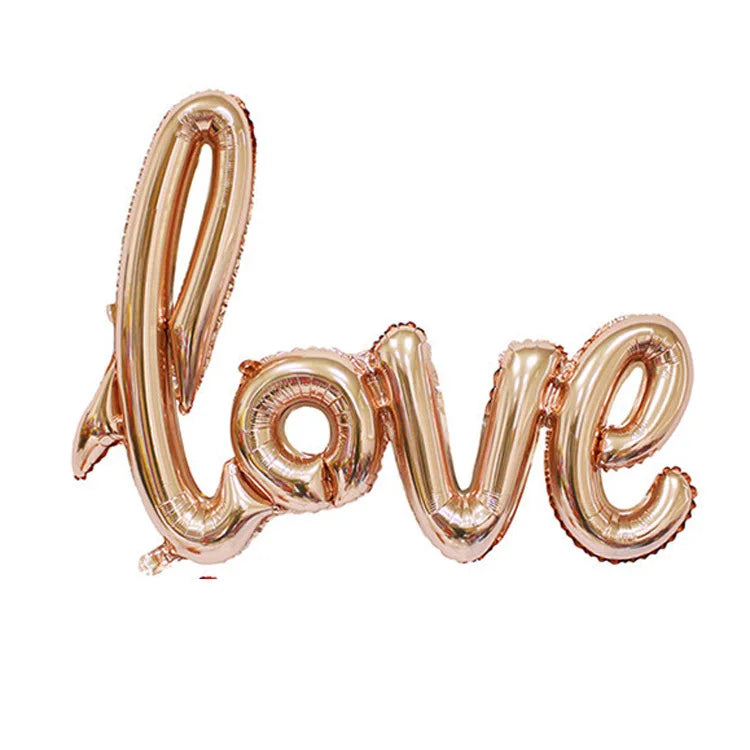 Large Foil Love Balloons Letters Reusable for Wedding Bridal Shower Anniversary Party Decorations