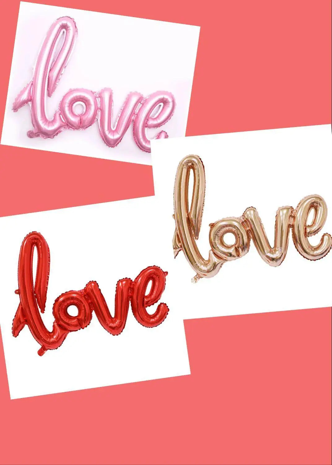 Large Foil Love Balloons Letters Reusable for Wedding Bridal Shower Anniversary Party Decorations