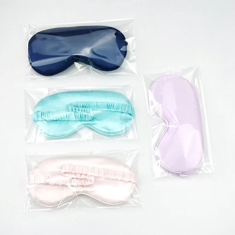 Silk Eye Mask Sleeping with Adjustable Strap Blindfold Eyeshade for Men & Women