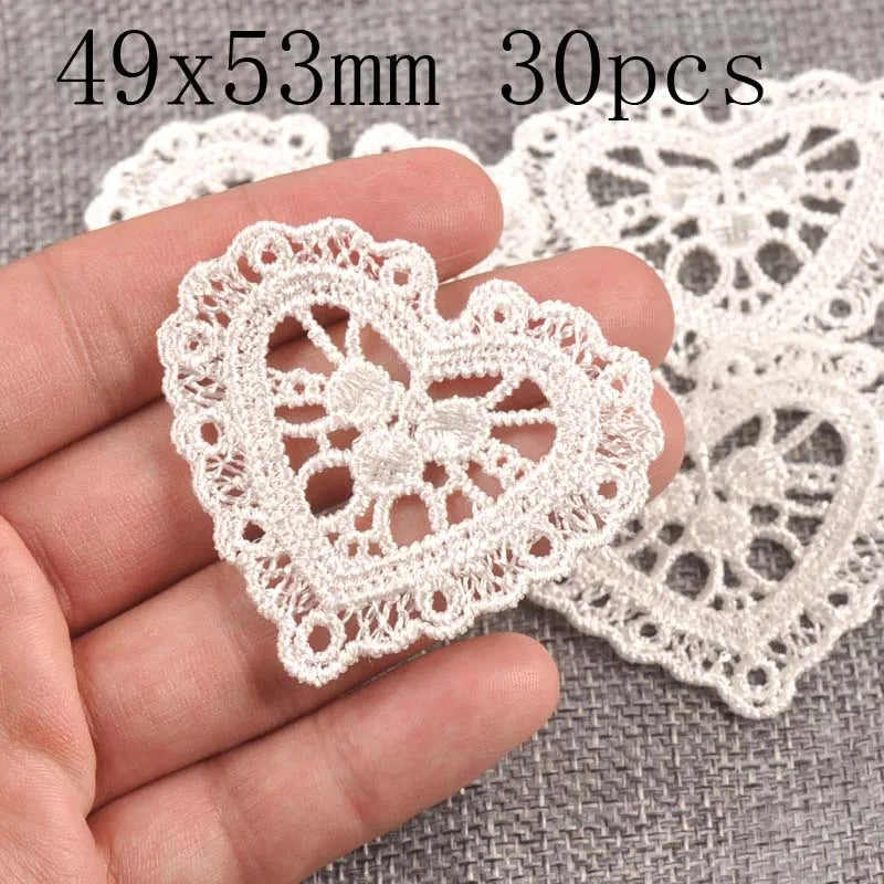 Mix Style White Flower Lace Embroidery Patches Sewing for Decorating Clothing, Bags