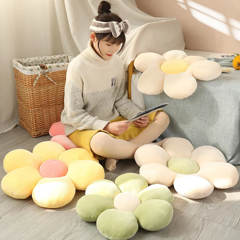 Daisy Pillow Flower Shaped Pillows Plush Decorative Throw Pillows for Sofa Couch Bed