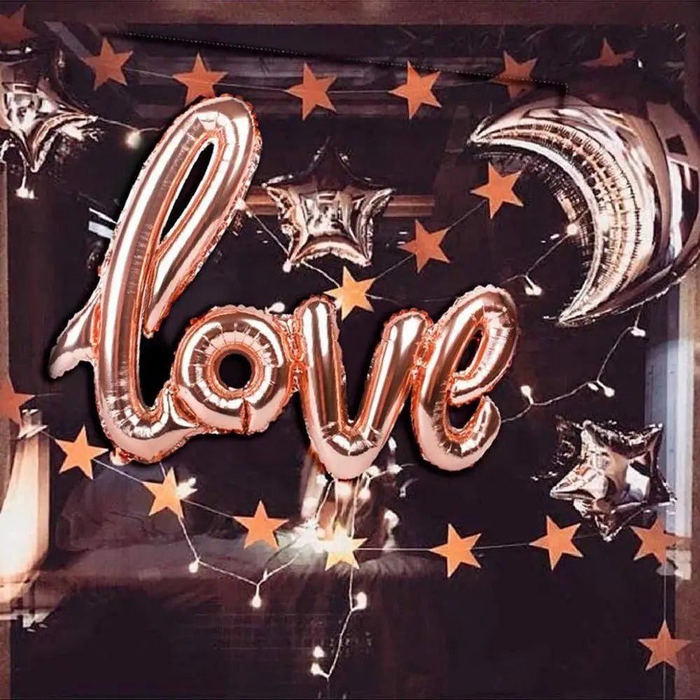 Large Foil Love Balloons Letters Reusable for Wedding Bridal Shower Anniversary Party Decorations