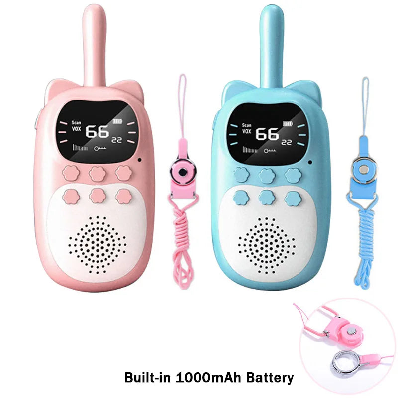 2Pcs Walkie Talkies for Kids Toys Long Range Camping Backyard Wakie-Talkies Party Favors