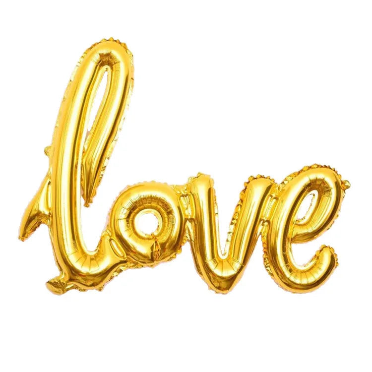 Large Foil Love Balloons Letters Reusable for Wedding Bridal Shower Anniversary Party Decorations