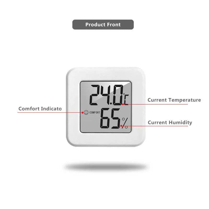 Digital Hygrometer Thermometer for Home with Temperature and Humidity Monitor, Wall Mount