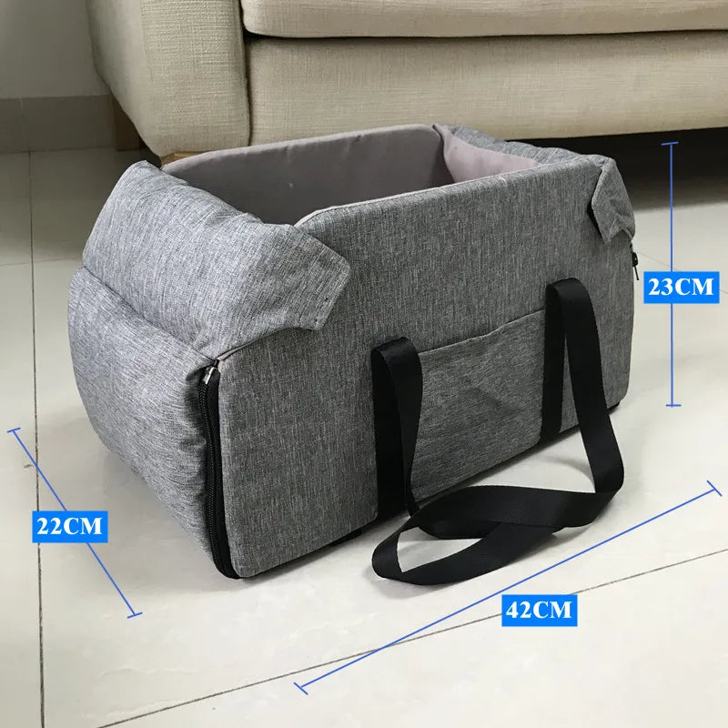 Dog Car Seat Center Console Washable Travel Portable Bag for Fits Car, Home, Travel