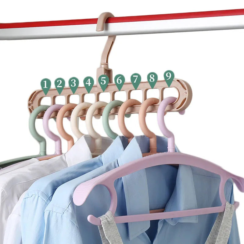 Magic Multi-Port Support Cloth Hangers Wardrobe Closet Organizer Space Saving Hanger for Dorm Room