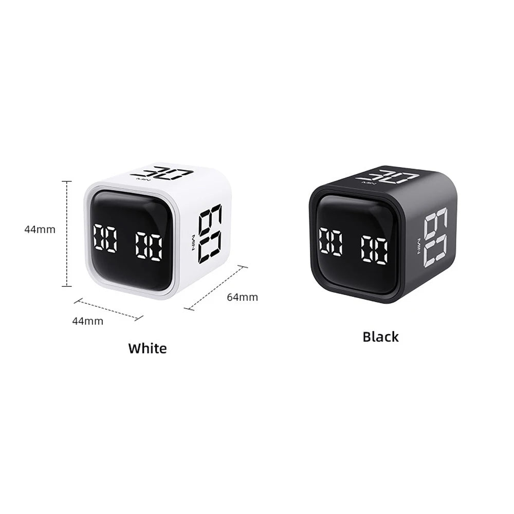 Rotation Gravity Cube Timer Countdown & Stopwatch Modes, Silent Operation, Perfect for Cooking, Skincare