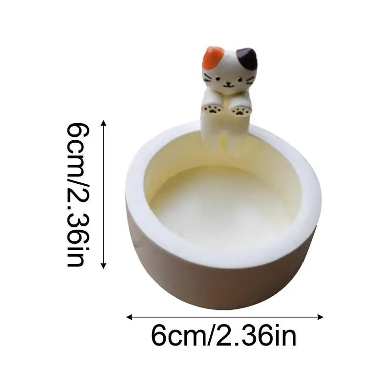 Cat Candle Holder Cute Kitty Cartoon Kitten Candle Holder Warming Paws Sticks Holder For Cat Lovers