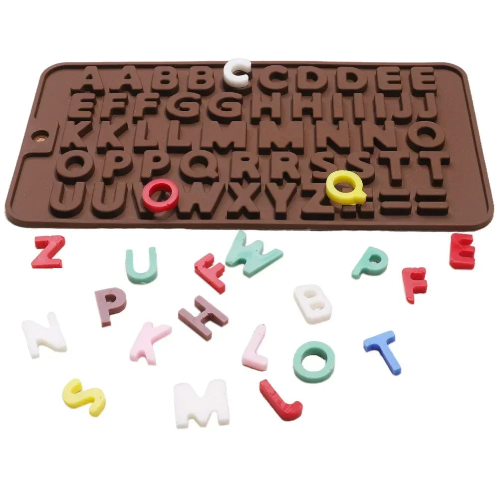 Alphabet Silicone Letter Mold Number for Cake Decoration, Birthday Party, Gummies