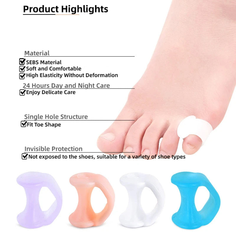 Toe Separators, Bunion Corrector for Curled and Overlapping Toes, Hammer Toe Corn and Blister