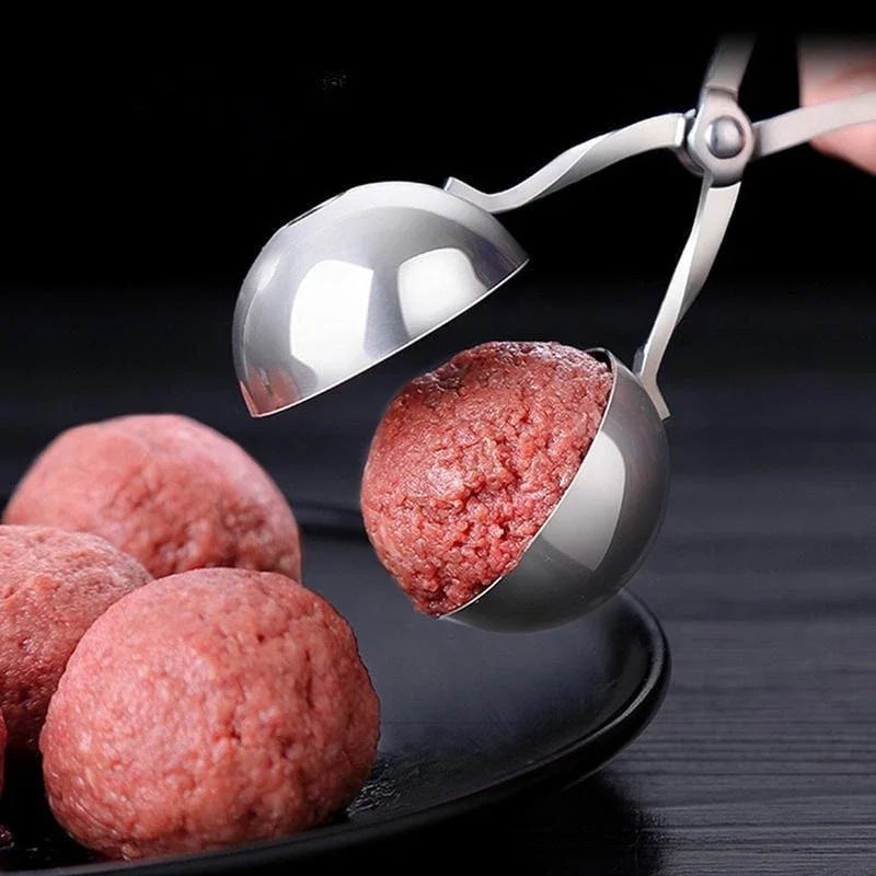 Stainless Steel Meat Ball Maker Cookie Dough Scoop for Kitchen, Fruits, Cake, Cookies, Ice Cream