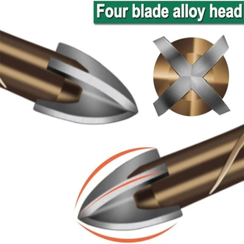 Masonry Concrete Drill Bit Set for Wall Mirror, Plastic and Wood, Concrete or Brick Wall