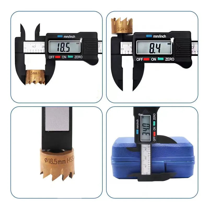 Digital Caliper Measuring Tool with Large LCD Screen Millimeter Conversion, Plastic Case, Perfect for Household, DIY