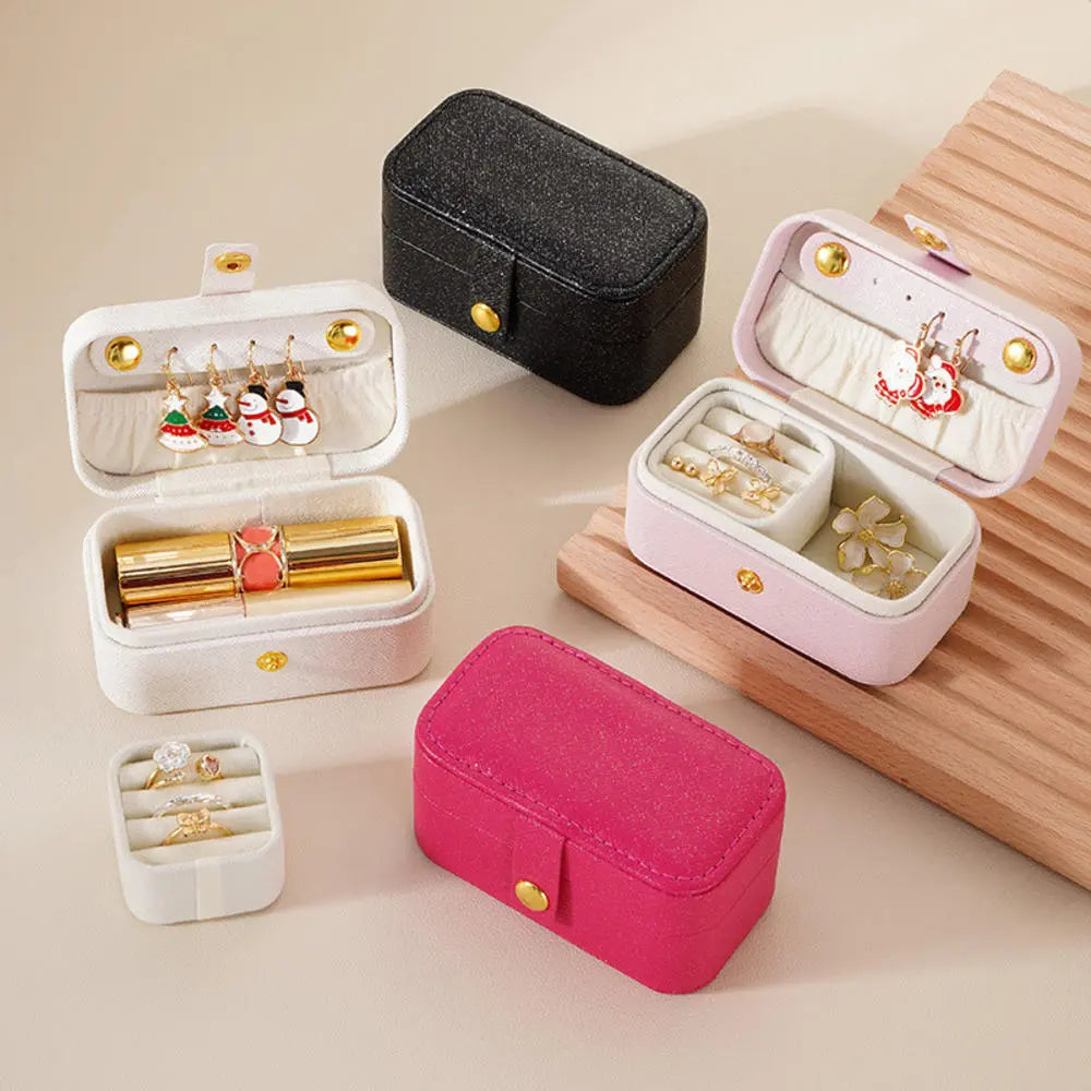 Portable Travel Jewelry Box Case Organizer Boxes for Rings Earrings Necklaces Bracelets