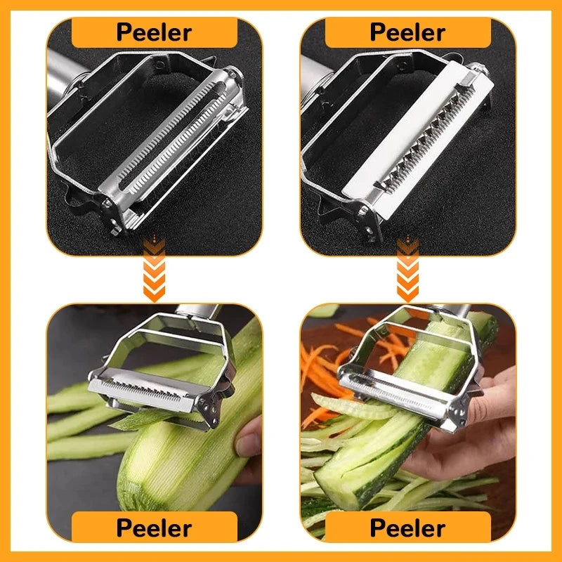 Stainless Steel Multi-function Fruit Vegetable Peeler Slicer Cutter Potato Carrot Grater