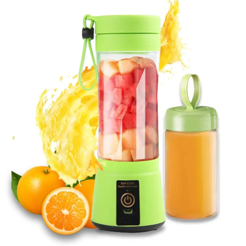 Portable Fruit Juicer Blender USB Rechargeable Smoothie Juicer Cup Mini Blender Shakes for Home, Office