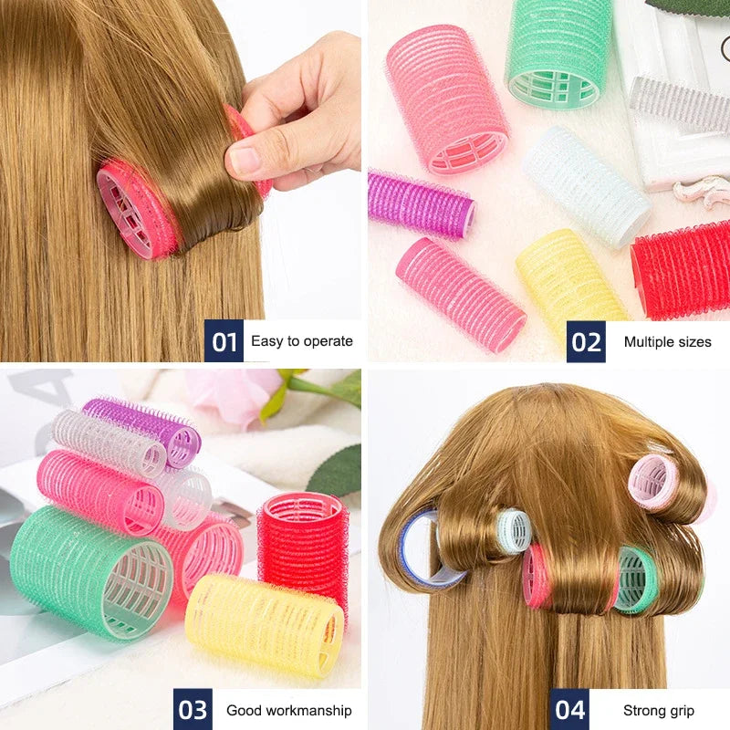 Self Grip Hair Rollers Heatless Curlers Set for Long Medium Short Thick Fine Thin Hair Volume