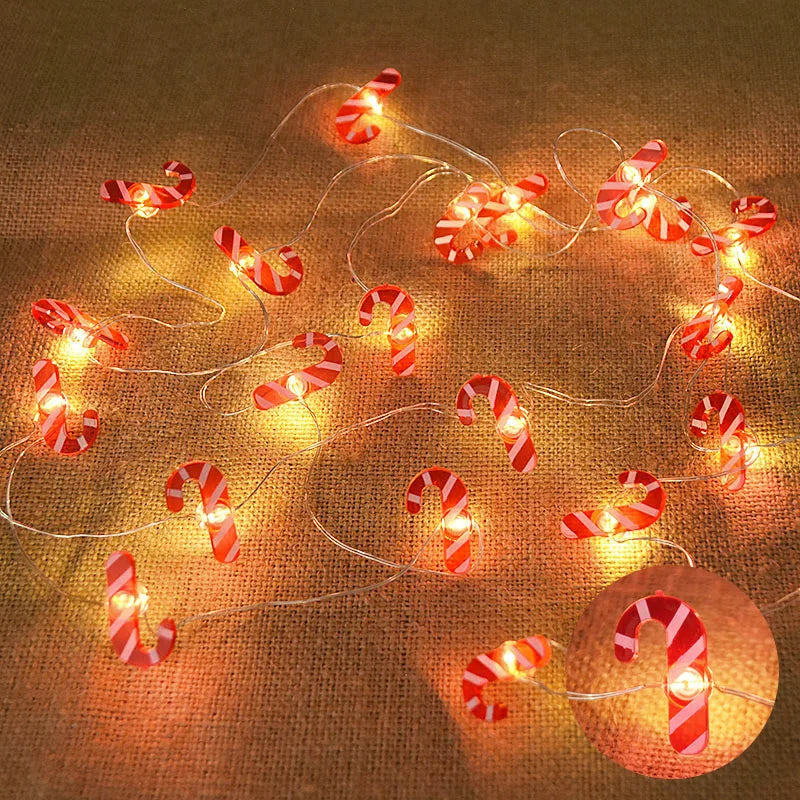 Christmas LED String Light String Lights Santa Claus Snow Decorations Battery Operated for