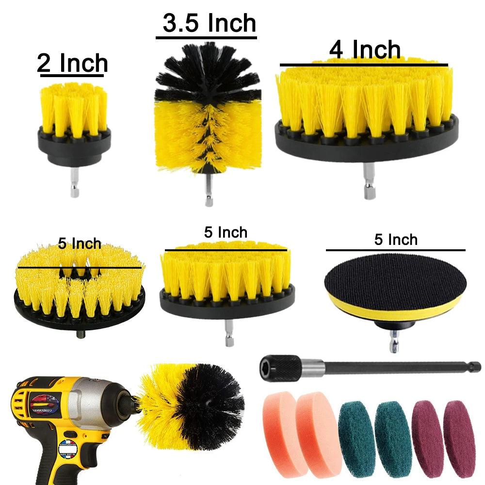 Electric Power Scrubber Drill Brush Cleaning Brush for Bathroom Surfaces, Grout, Floor, Tub, Shower, Tile, Corners, Kitchen, Automotive