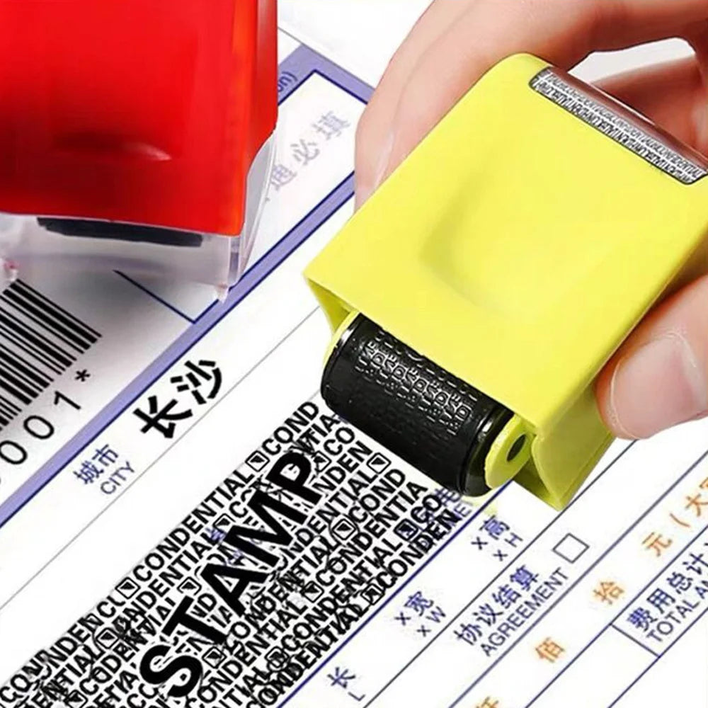 Confidentiality Seal Address Blocker Identity Stamp Roller Identity Guard Stamp Privacy Wide Roller