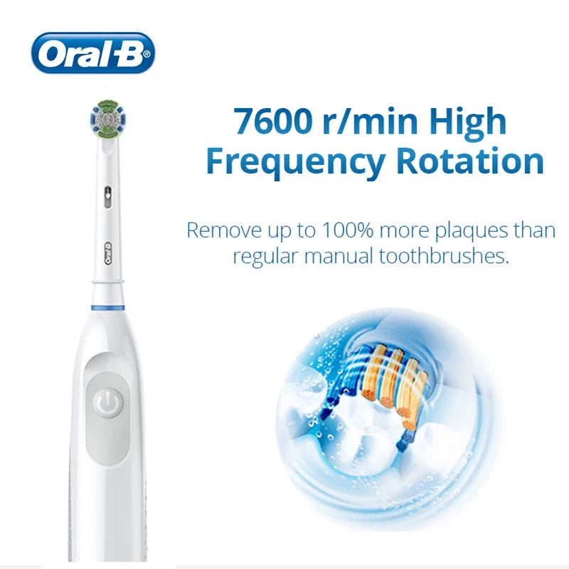 Oral B Electric Toothbrush With Extra Replacement Brush Heads Battery Powered Brush