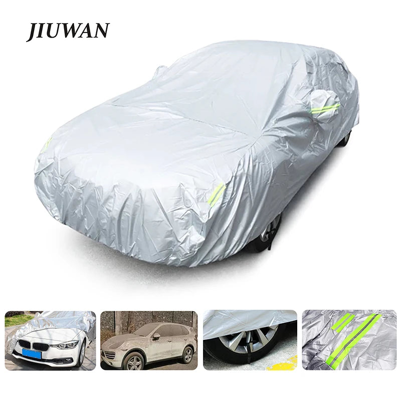 Car Cover Waterproof All Weather Outdoor Full Cover Rain Sun UV Protection Snowproof for Hatchback Sedan SUV