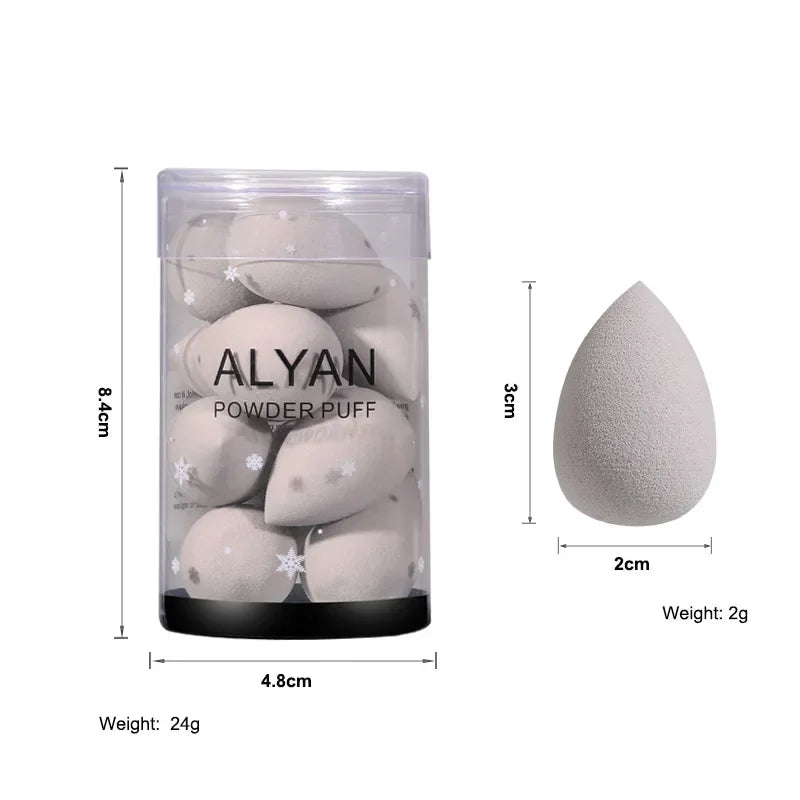 10Pcs Makeup Sponge Cosmetic Blender Set for Foundation, Liquid, Cream and Powder Facial Makeup