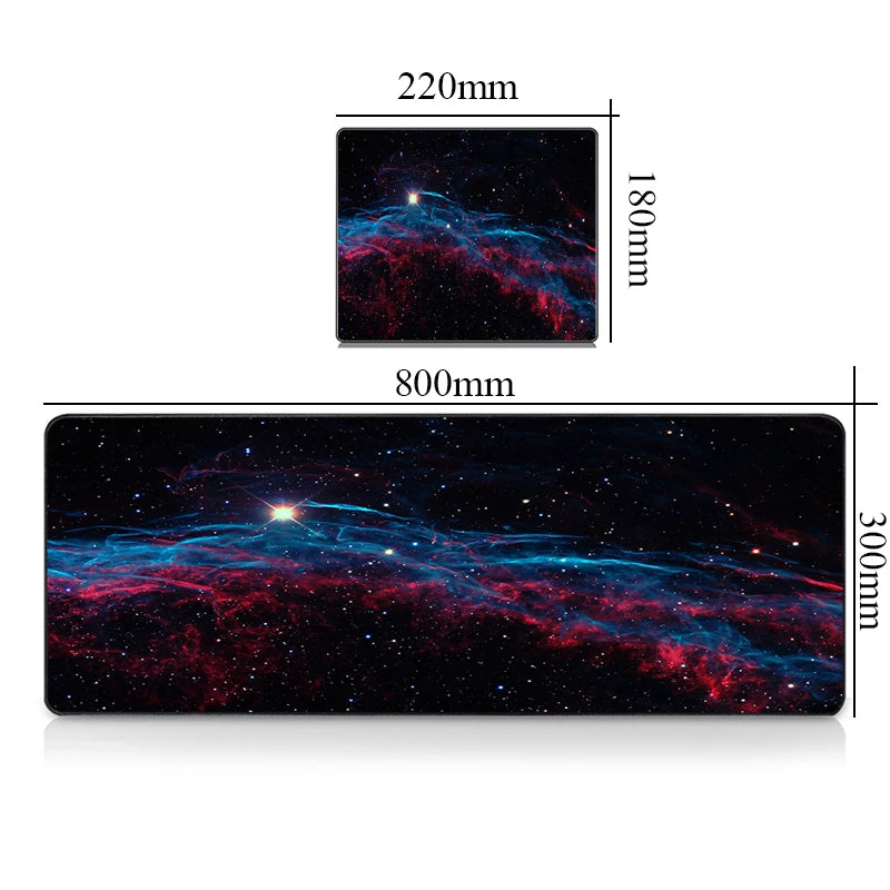 Galaxy Gaming Keyboard Mouse Pad Mat Large Desk Mat Waterproof Mousepad for Gamer Home & Office