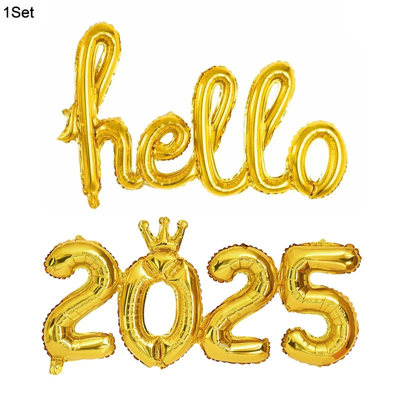 Foil Happy New Year Balloons for New Year Eve Party Supplies 2025, Christmas, Graduations, Birthday