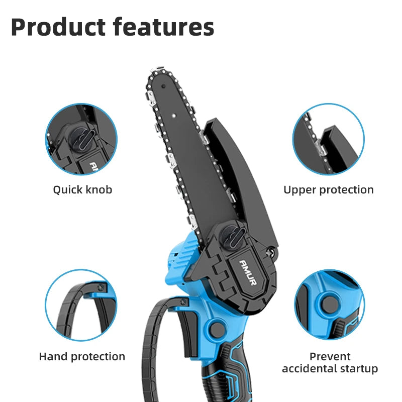 Portable High-performance Handheld Chain Saw Super Handheld Rechargeable Chain Saw for Wood/Trees Cutting