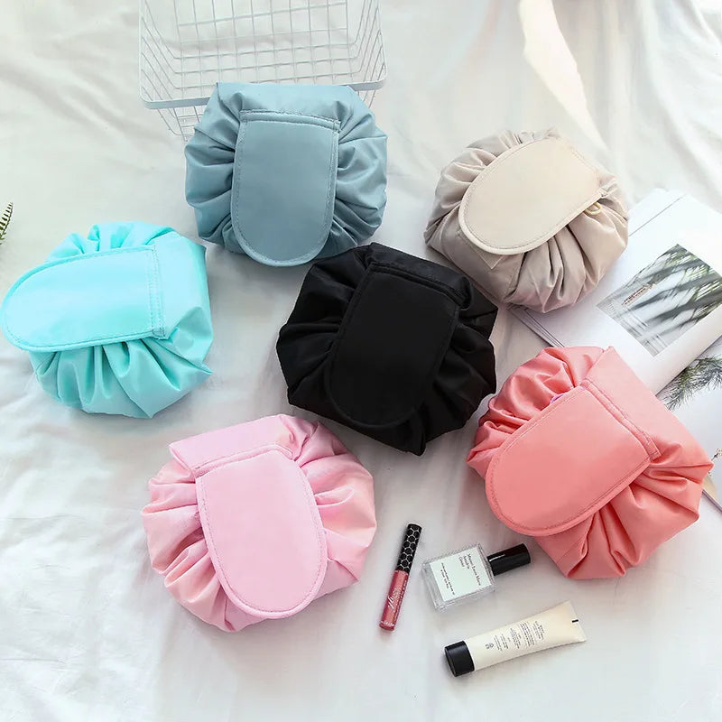 Drawstring Makeup Bag Organizer Water-Resistant Cosmetic Pouch for Travel & Durable Toiletry Bag