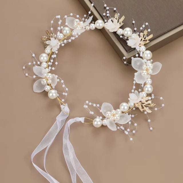 Flower Headbands Rhinestone Leaf Floral Flower Bridal Hair Accessories for Girls and Women