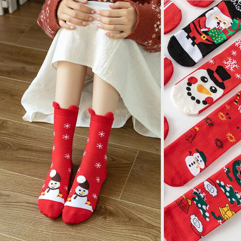 Chirstmas Ankle Socks Stocking Stuffers Cute Cartoon Novelty Winter Socks for Xmas Gift