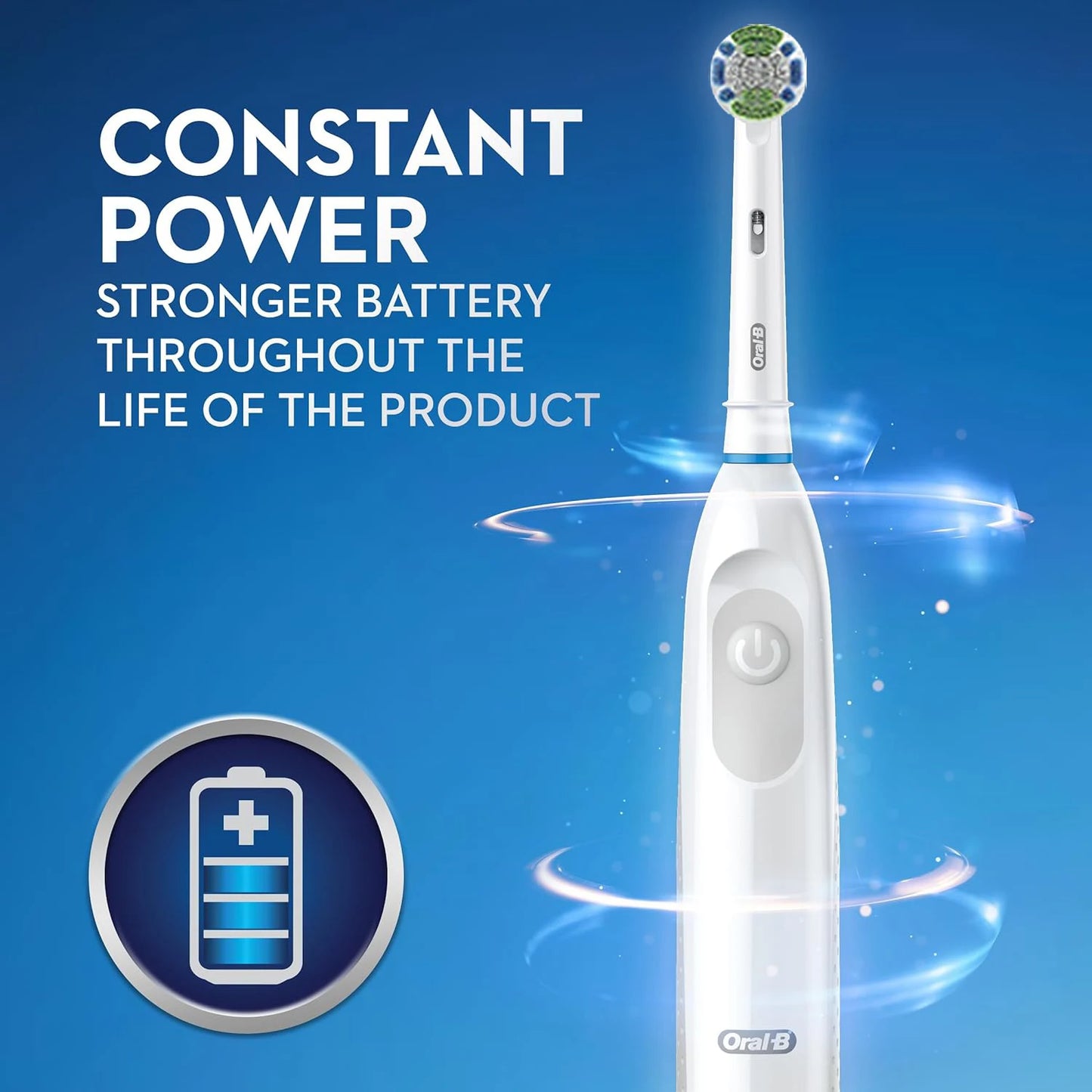 Oral B Electric Toothbrush With Extra Replacement Brush Heads Battery Powered Brush