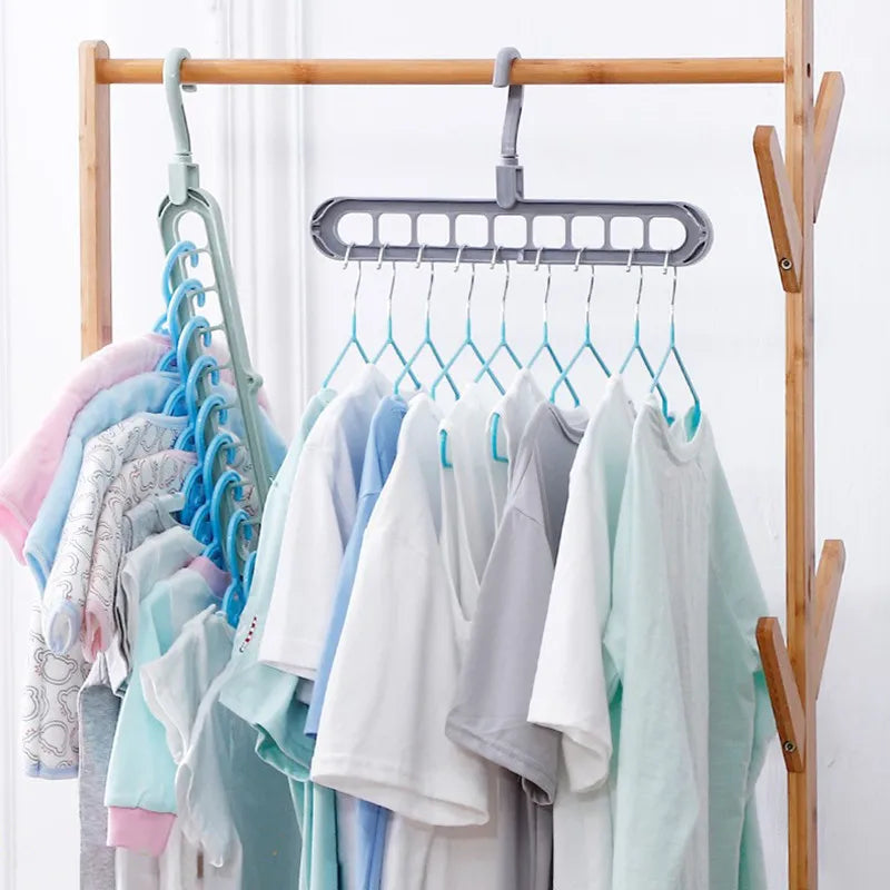 Magic Multi-Port Support Cloth Hangers Wardrobe Closet Organizer Space Saving Hanger for Dorm Room