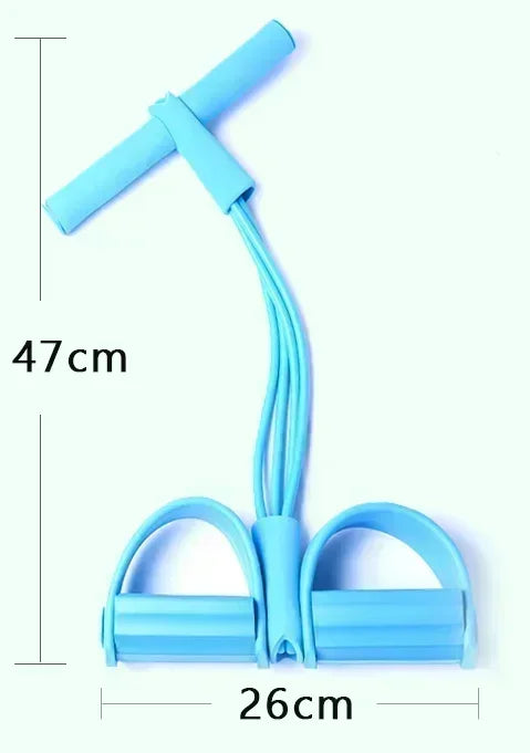 Natural Latex Foot Pedal Elastic Pull Rope with Handle Fitness Equipment Bodybuilding Expander for Abdomen/Waist/Arm/Leg