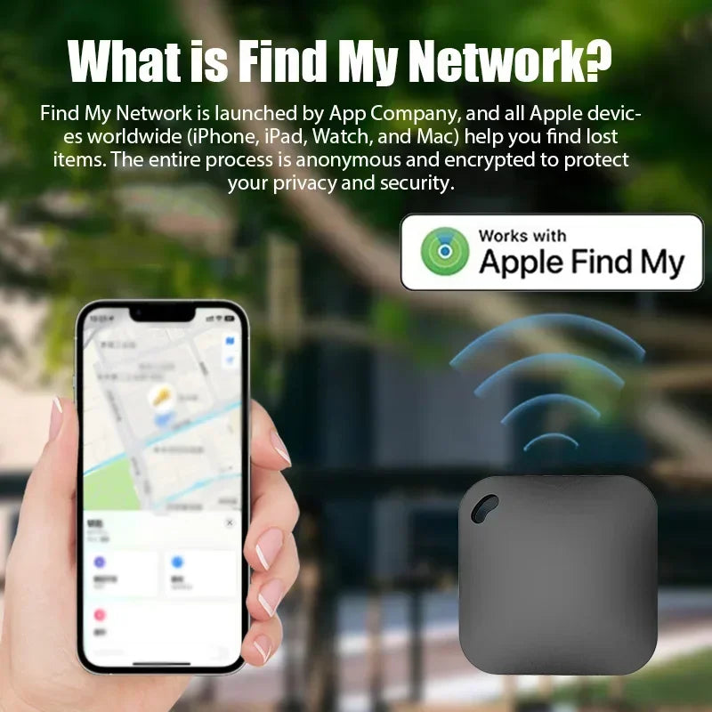 Smart Bluetooth GPS Tracker Works with Find My APP Device for Iphone Replacement Locator MFI Rated