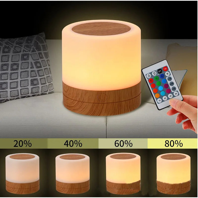 Colors Night Light for Bedrooms Living Room Portable Table Bedside Lamps