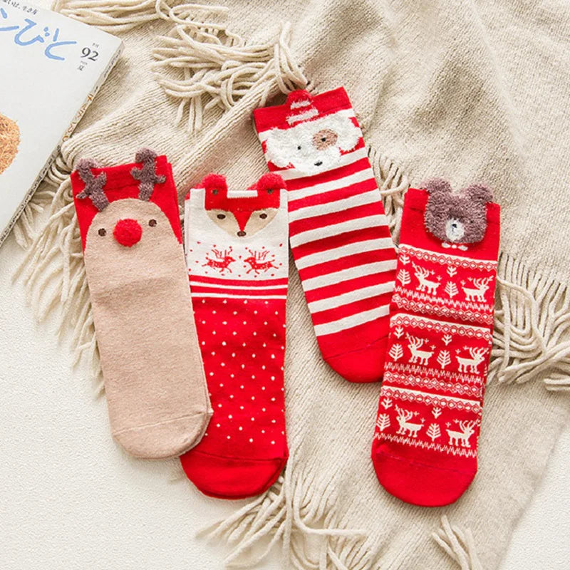 Chirstmas Ankle Socks Stocking Stuffers Cute Cartoon Novelty Winter Socks for Xmas Gift