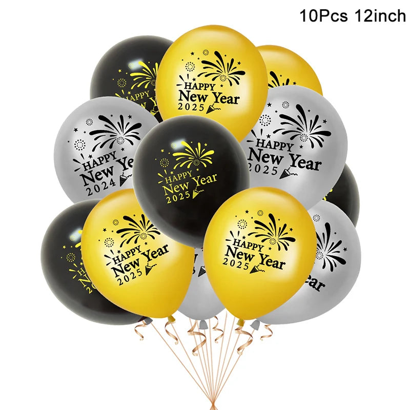 Foil Happy New Year Balloons for New Year Eve Party Supplies 2025, Christmas, Graduations, Birthday