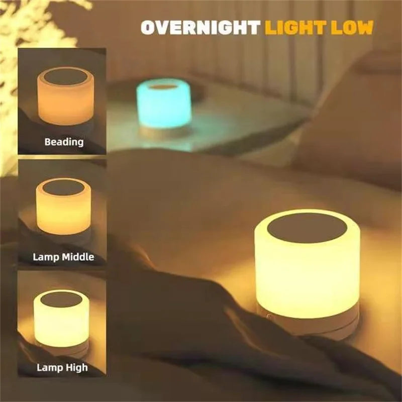 Colors Night Light for Bedrooms Living Room Portable Table Bedside Lamps