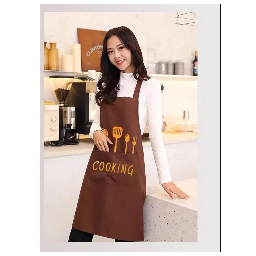 Kitchen Aprons for Women with Pockets for Cooking, Baking, Cleaning, Gardening, BBQ