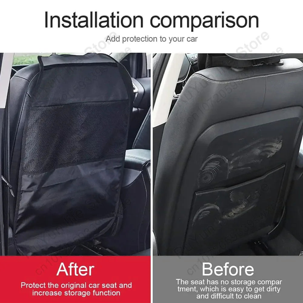 Car Kick Mats with Organizer Backseat Protector Seat Covers for Your Car, SUV, Minivan or Truck Seats