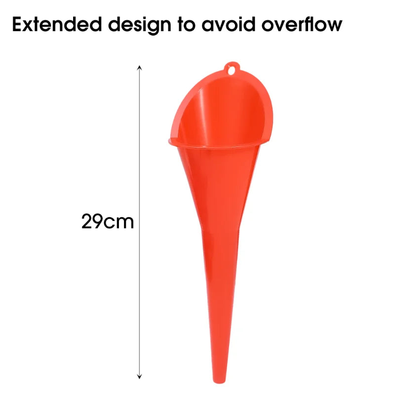 Multi-Function Plastic Long Neck Oil Funnel for All Automotive Oils Lubricants Engine Oils and Other Liquids