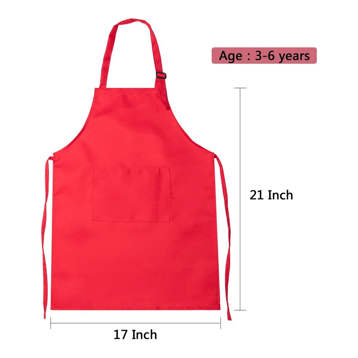 Kids Apron and Chef Hat Set Boys Girls Kids Apron with 2 Pockets Adjustable for Cooking Classroom