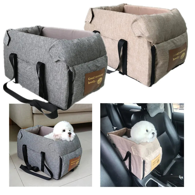 Dog Car Seat Center Console Washable Travel Portable Bag for Fits Car, Home, Travel